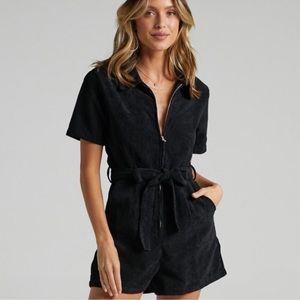 Showpo EMBALA PLAYSUIT IN BLACK CORD